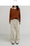 Waffle Collar Overfit Knit