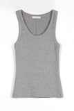 Line ribbed sleeveless