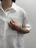 Seersucker combat pocket check shirt