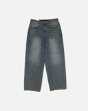 Premium Teen washed wide denim