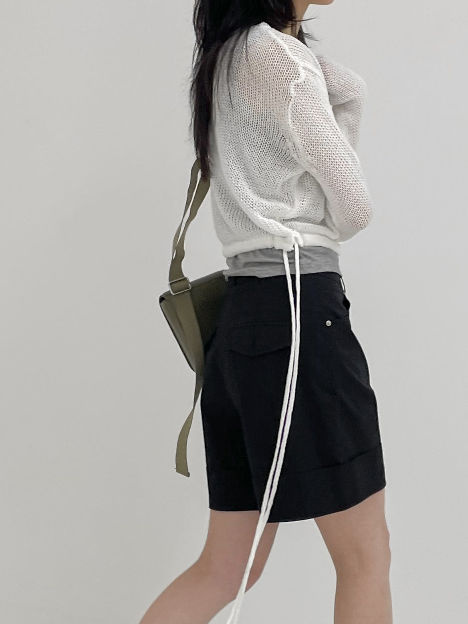 【INCHANT ME】Glue Cabra Wide Half Pants INCHANT ME(インチャントミー) - グルーキャブラワイドハーフ