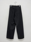 Ariel Cotton Pin-Tuck Wide Pants