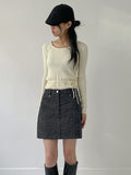 [Lined Pants] Vintage Leopard Mini Skirt