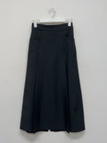Pie pintuck banding long skirt