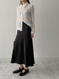 Frill Yoru See-through Blouse