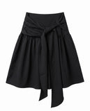 TIE WRAP MIDI SKIRT