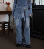 Rami Layered Skirt Denim
