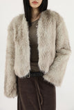 Belly soft fur jacket