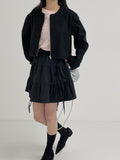 Frill Banding Flared Mini Skirt