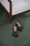 Antique Belt Slipper Mule