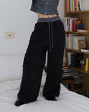 Berry flower frill pants