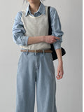 Hachi See-through U-neck Vest