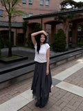 DOUBLE LAYERED MESH SKIRT