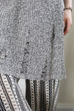 Boucle damage knit one piece