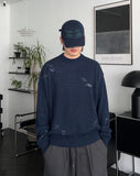 Jagged Damage Cotton Knit