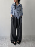 Kendil Two-Tuck Wide Slacks