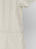 Rib Cut Button Long One Piece
