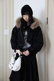 Wolf brushed hood zip-up