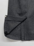 [Winter version] Pencil long pleated skirt