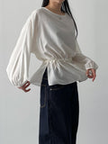 Julie Frill Round Neck Blouse