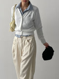 744 Tencel pleated wide pants