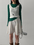 Dot Chiffon Flare Midi Skirt