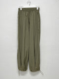 Pleats Nylon Jogger Wide Pants