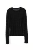 Ari Wrinkle See-Through Long Sleeve Tee
