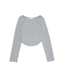 1+1 ROUND-HEM CROP TOP