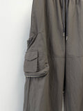 Nylon Round Zipper Pocket Pants