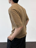Ethnic Jacquard Knit Short Sleeve Cardigan