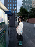 CHECK MIX FRILL SKIRT