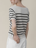 [Premium] Whole Garment Julie Dangara Short Sleeve Knitwear