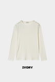 Kiden diagonal button henley neck sleeve