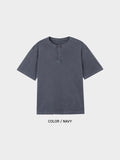 Loose Pigment Waffle Henley Neck