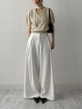 Kalin pleated wide slacks