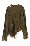 Bohemian Damaged Slit Knit