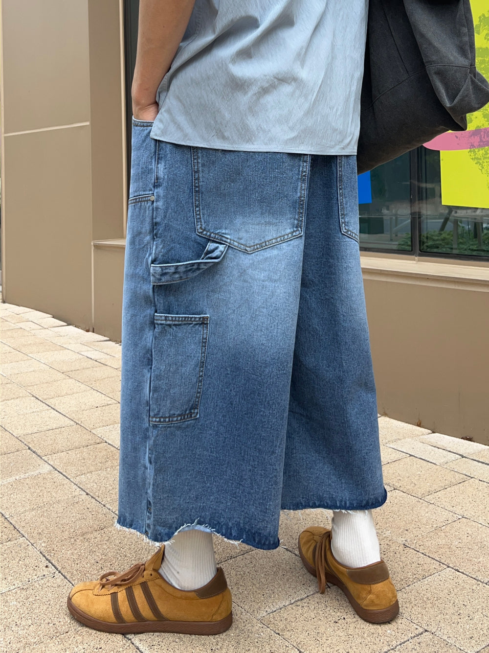 【KOOLOSET】Double Knee Dekki Carpenter Crop Denim KOOLOSET (クロゼット) - ダブルニーデッキカーペンタークロップ