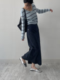 Nylon H-line Long Skirt