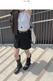 [Pants Lining!/Belt SET] Benny Pleated A-Line Mini Skirt