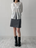 Frill Round Blouse
