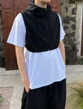 Crop Layered Hood Vest