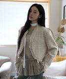 Bolero tassel tweed jacket