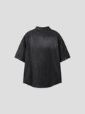 Uncle Patch Short Sleeve Denim Shirt