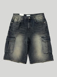 Tin Washing Bermuda Cargo Denim