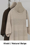 [Premium] Whole Garment Lino Linen Short Sleeve Knit