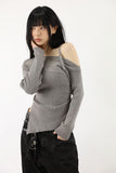 Ien Unbalanced Shoulder Knit