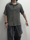 Sage Linen Half Shirt