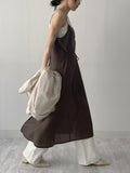 Basic Cotton Semi-Wide Pants