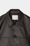 Hipper Button Leather Jacket